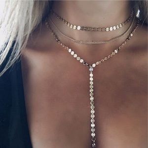 NWT lariat layered necklace